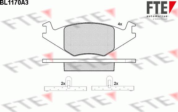FTE 9010048 - Brake Pad Set, disc brake car-mod.net