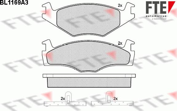 FTE 9010047 - Brake Pad Set, disc brake car-mod.net