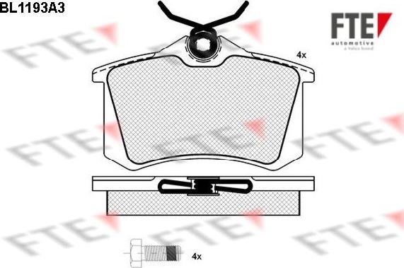 FTE 9010051 - Brake Pad Set, disc brake car-mod.net