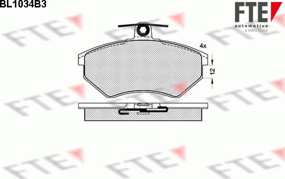 FTE 9010014 - Brake Pad Set, disc brake car-mod.net