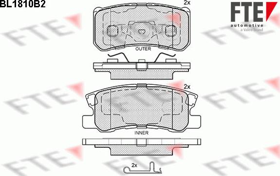 FTE 9010387 - Brake Pad Set, disc brake car-mod.net
