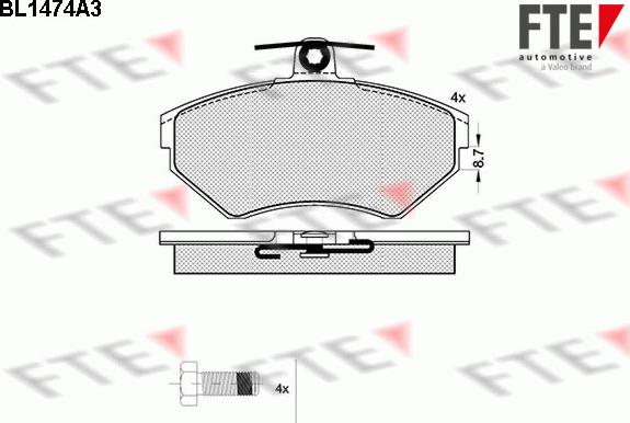 FTE 9010200 - Brake Pad Set, disc brake car-mod.net