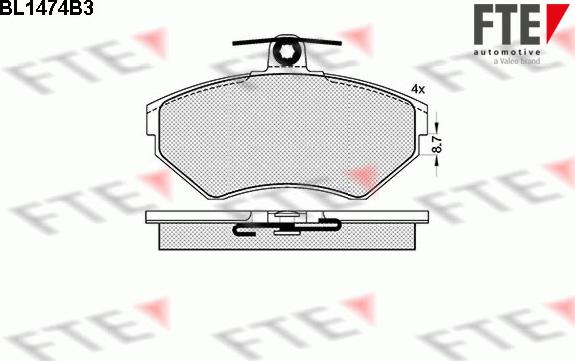 FTE 9010201 - Brake Pad Set, disc brake car-mod.net