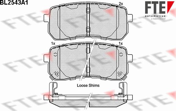 FTE BL2543A1 - Brake Pad Set, disc brake car-mod.net