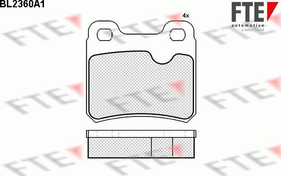 FTE 9010710 - Brake Pad Set, disc brake car-mod.net