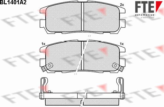 FTE 9011035 - Brake Pad Set, disc brake car-mod.net