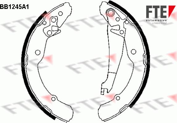 FTE 9100049 - Drum Brake Shoe Set car-mod.net