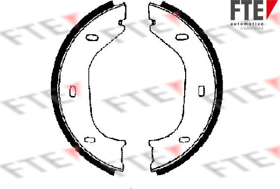 FTE 9100004 - Brake Shoe Set, parking brake car-mod.net