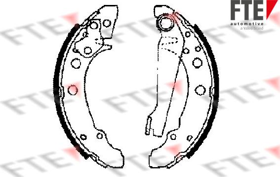 FTE BB1017A1 - Drum Brake Shoe Set car-mod.net