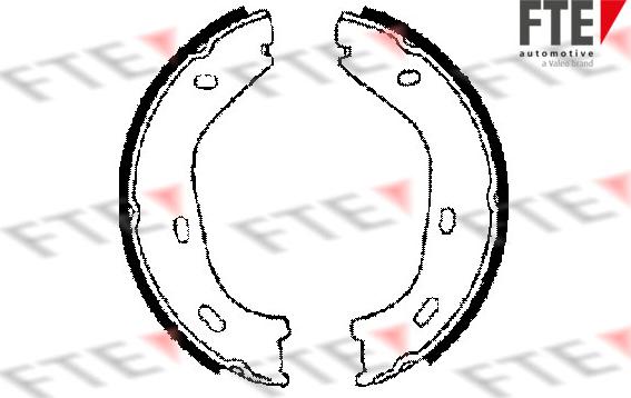 FTE 9100002 - Brake Shoe Set, parking brake car-mod.net