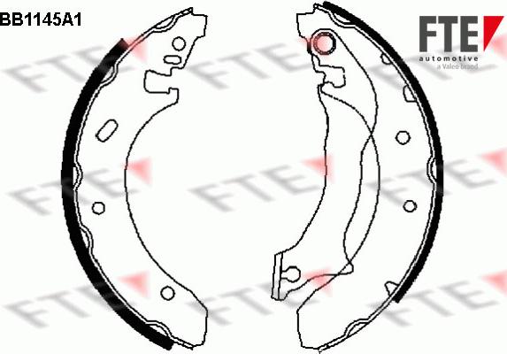 FTE BB1145A1 - Drum Brake Shoe Set car-mod.net