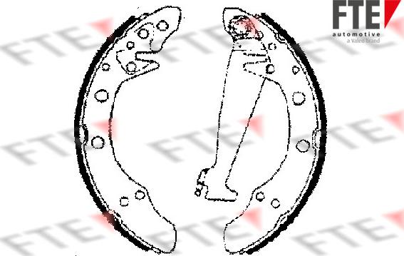 FTE 9100022 - Drum Brake Shoe Set car-mod.net