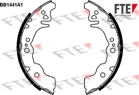 FTE 9100164 - Drum Brake Shoe Set car-mod.net