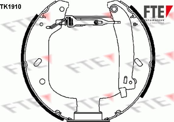 FTE 9110009 - Drum Brake Shoe Set car-mod.net