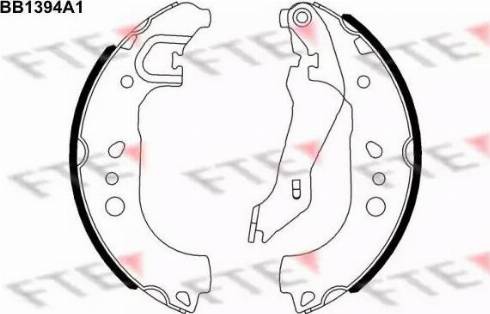 FTE BB1394A1 - Drum Brake Shoe Set car-mod.net