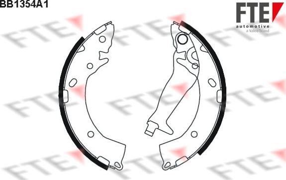 FTE BB1354A1 - Drum Brake Shoe Set car-mod.net