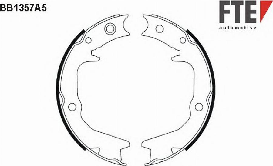 FTE BB1357A5 - Drum Brake Shoe Set car-mod.net