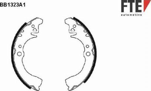FTE BB1323A1 - Drum Brake Shoe Set car-mod.net