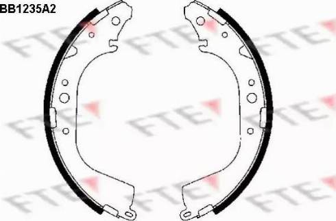FTE BB1235A2 - Drum Brake Shoe Set car-mod.net