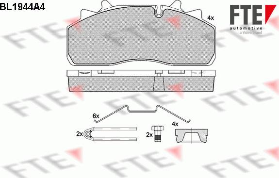 FTE BL1944A4 - Brake Pad Set, disc brake car-mod.net