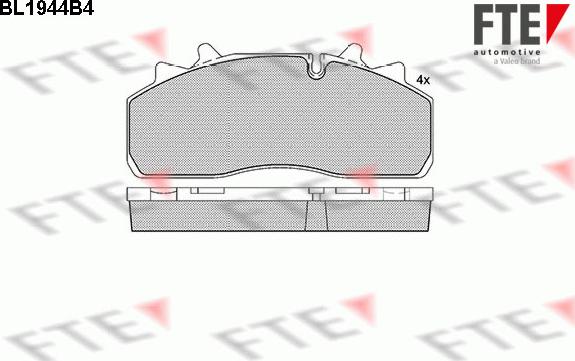 FTE BL1944B4 - Brake Pad Set, disc brake car-mod.net