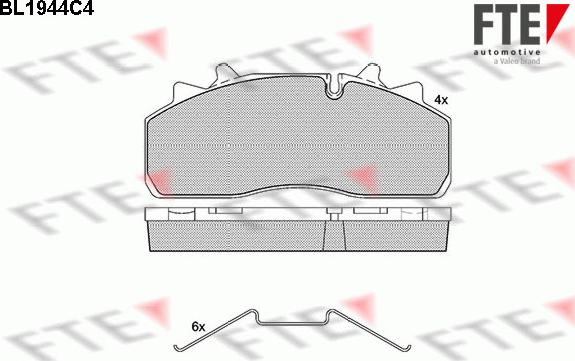 FTE BL1944C4 - Brake Pad Set, disc brake car-mod.net