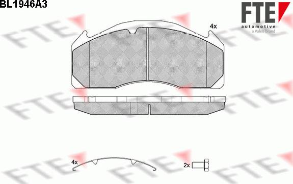 FTE BL1946A3 - Brake Pad Set, disc brake car-mod.net
