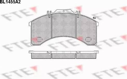 FTE BL1455A2 - Brake Pad Set, disc brake car-mod.net