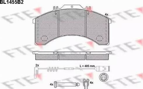 FTE BL1455B2 - Brake Pad Set, disc brake car-mod.net