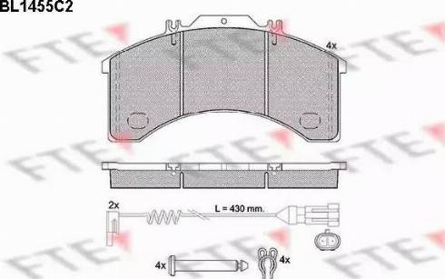 FTE BL1455C2 - Brake Pad Set, disc brake car-mod.net