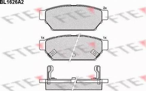FTE BL1626A2 - Brake Pad Set, disc brake car-mod.net