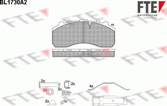 FTE BL1730A2 - Brake Pad Set, disc brake car-mod.net