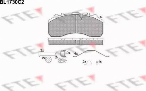 FTE BL1730C2 - Brake Pad Set, disc brake car-mod.net