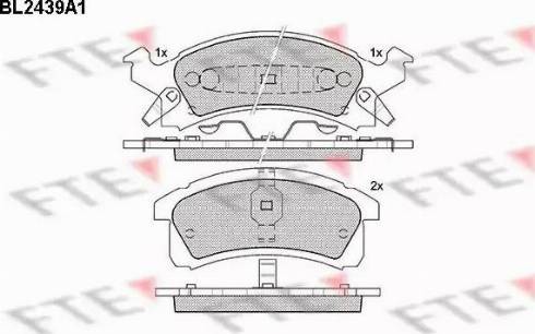 FTE BL2439A1 - Brake Pad Set, disc brake car-mod.net