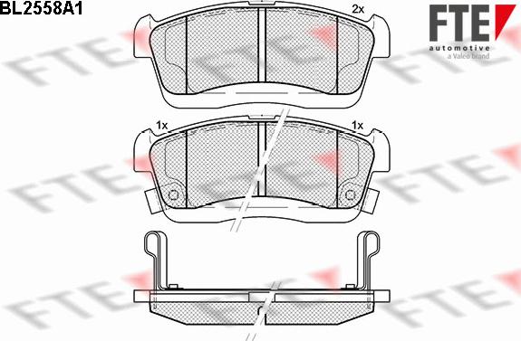 FTE BL2558A1 - Brake Pad Set, disc brake car-mod.net