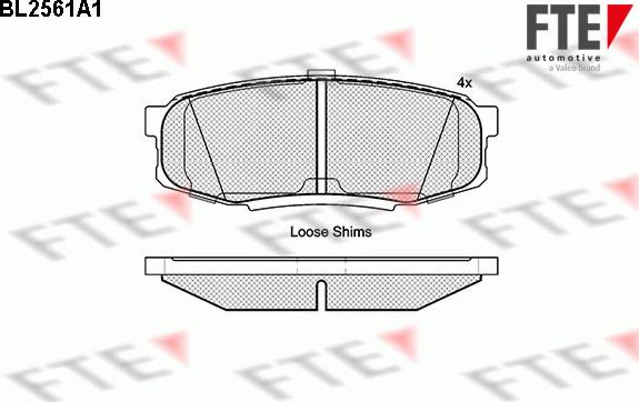 FTE BL2561A1 - Brake Pad Set, disc brake car-mod.net