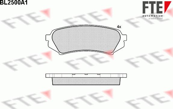 FTE BL2500A1 - Brake Pad Set, disc brake car-mod.net