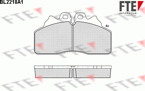 FTE BL2218A1 - Brake Pad Set, disc brake car-mod.net