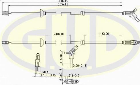 G.U.D. GABS01043 - ABS sensor, wheel speed car-mod.net