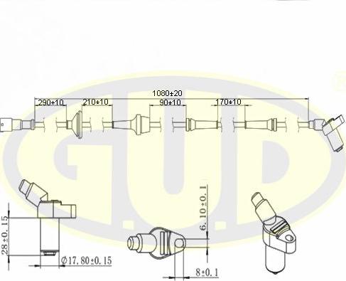 G.U.D. GABS01001 - ABS sensor, wheel speed car-mod.net