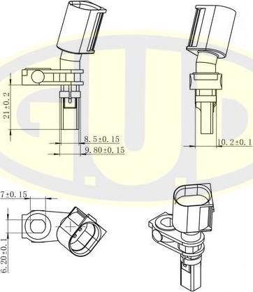 G.U.D. GABS01033 - ABS sensor, wheel speed car-mod.net