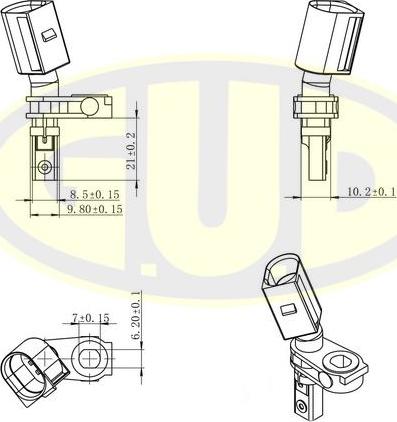 G.U.D. GABS01032 - ABS sensor, wheel speed car-mod.net