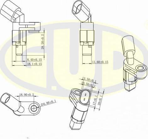 G.U.D. GABS01024 - ABS sensor, wheel speed car-mod.net
