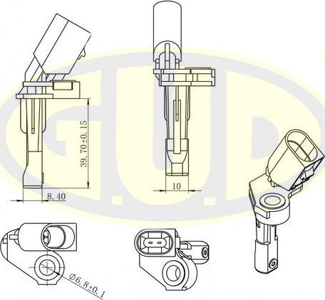 G.U.D. GABS01028 - ABS sensor, wheel speed car-mod.net