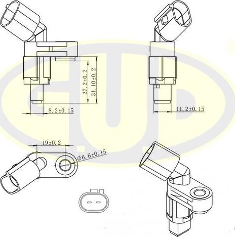G.U.D. GABS01023 - ABS sensor, wheel speed car-mod.net