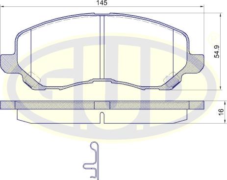 G.U.D. GBP880115 - Brake Pad Set, disc brake car-mod.net