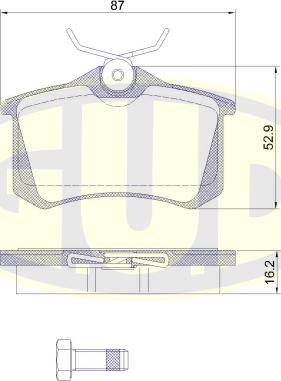 G.U.D. GBP880109 - Brake Pad Set, disc brake car-mod.net