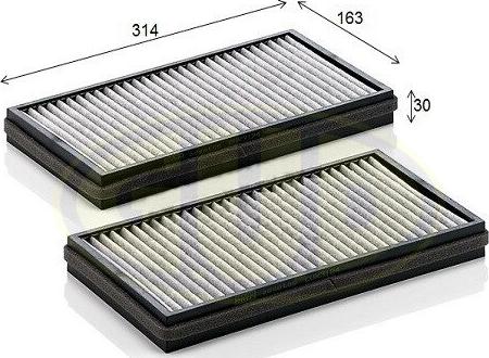 G.U.D. GCF3124C-2 - Filter, interior air car-mod.net