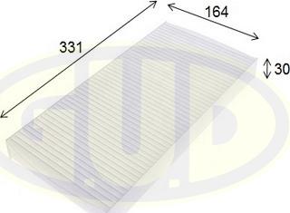 G.U.D. GCF3337 - Filter, interior air car-mod.net