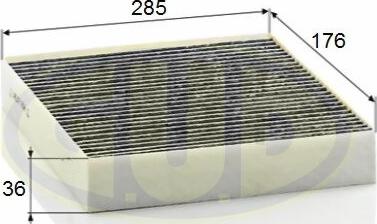 G.U.D. GCF2940C - Filter, interior air car-mod.net